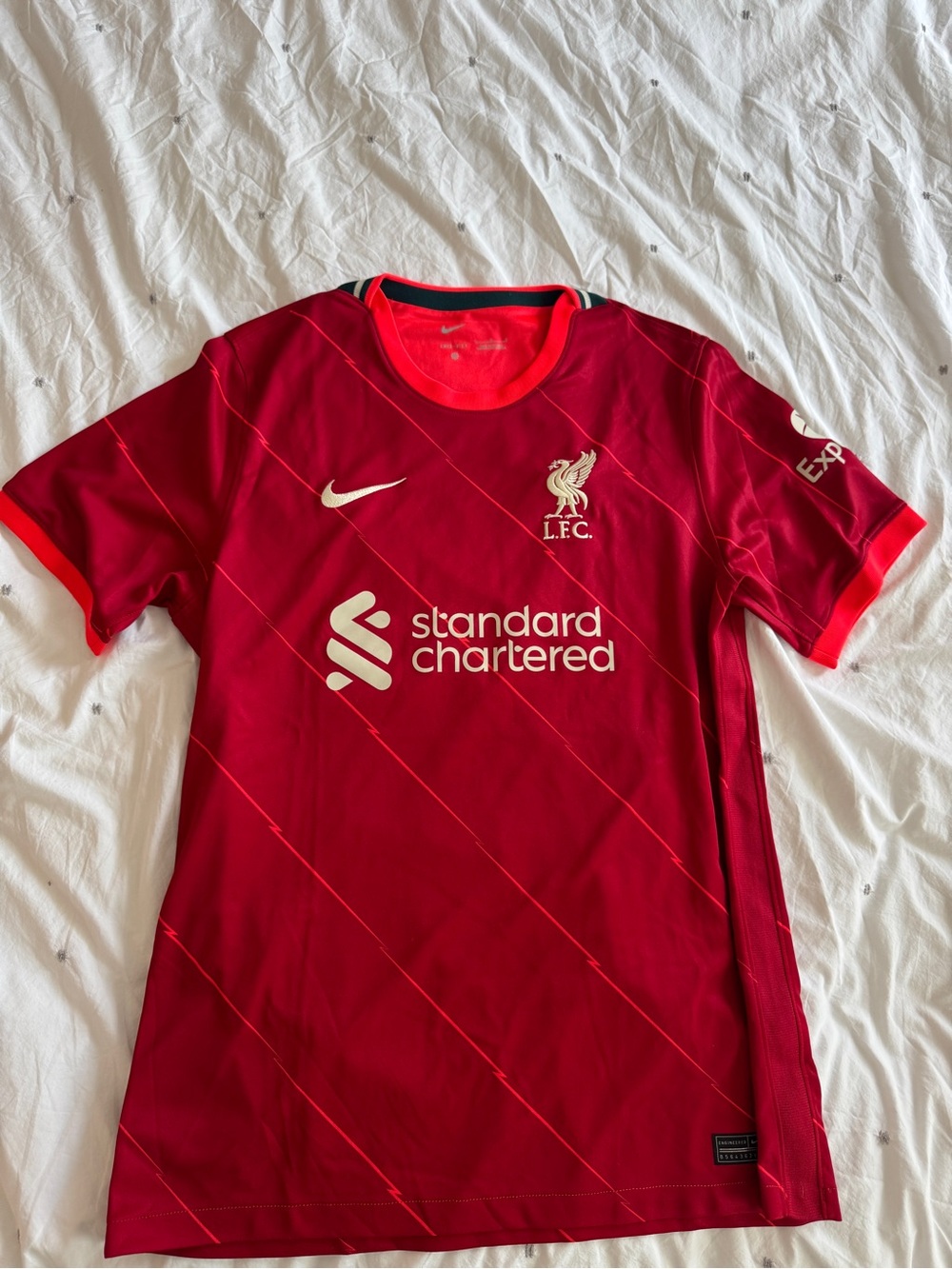 Nike Liverpool FC Red Home Jersey with White Logos